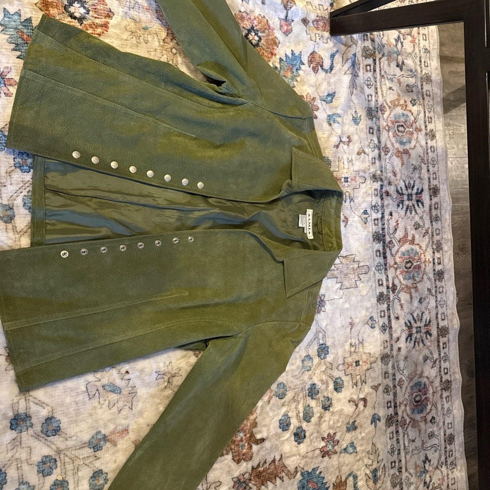Ami Green Button-Up 100% leather